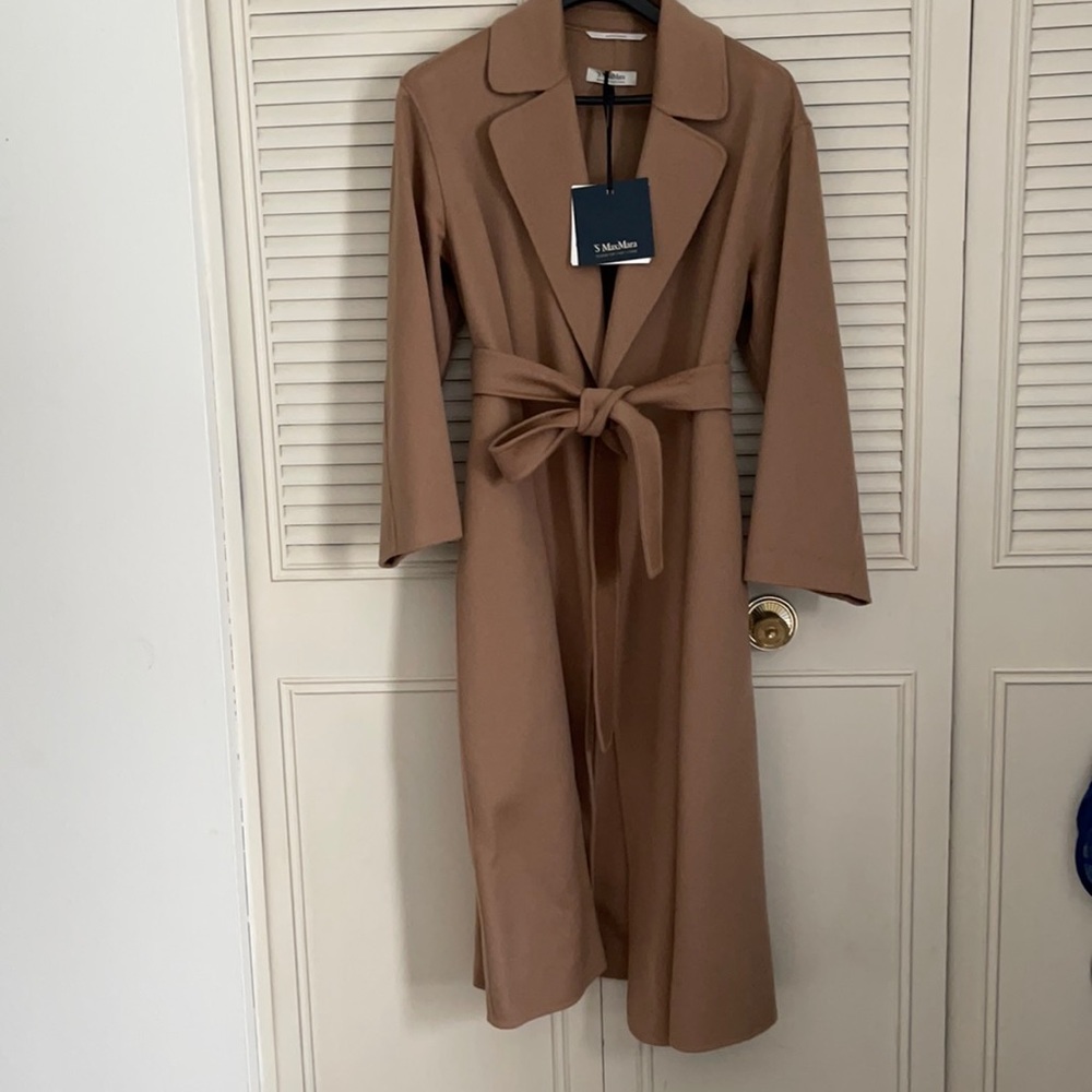 Max Mara Elena Long Belt-tie Coat